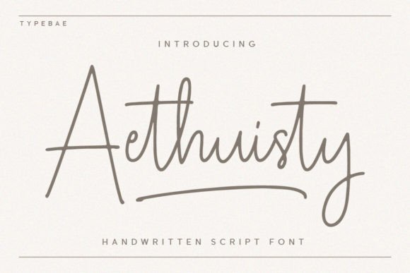Aethuisty Font: Elegant Script for Web Design