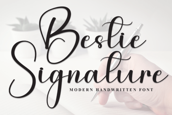 Bestie Signature Font: Elevate Social Media Graphics