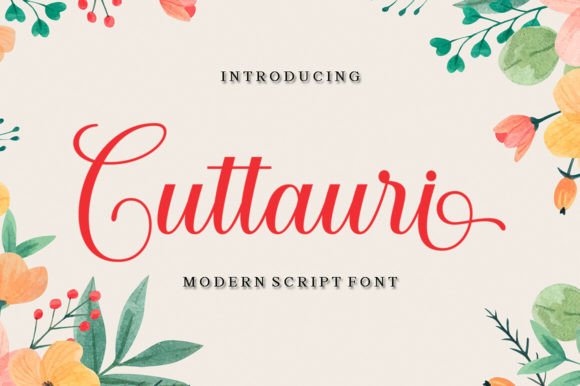 Cuttauri Font: Elevating Editorial Design with Natural Script
