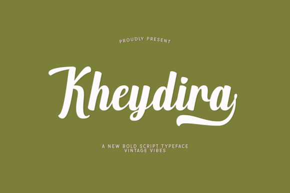 Kheydira Font: Vintage Script Charm for Makers