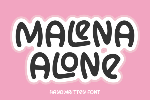 Malena Alone Font: Bold Handwritten Type for Editorial Design