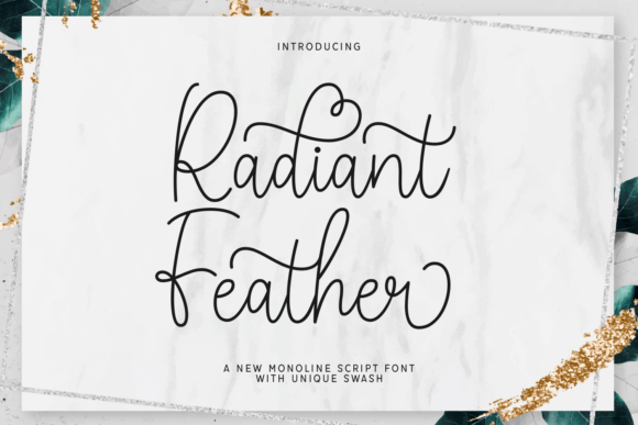 Radiant Feather Font: Elegant Script for Web Design