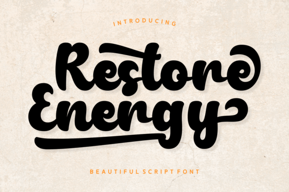 Restore Energy Font: Bold Script for Web Design