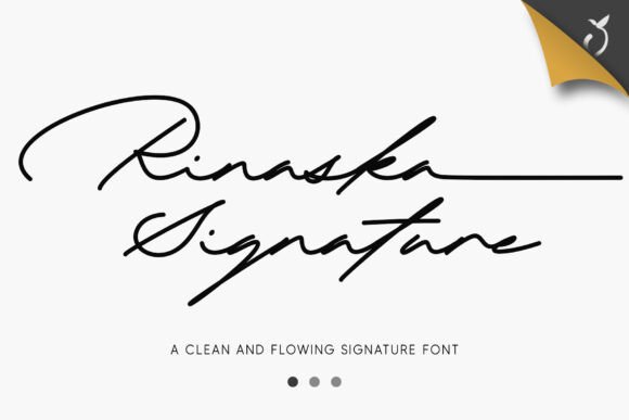 Rinaska Signature Font for Editorial Design
