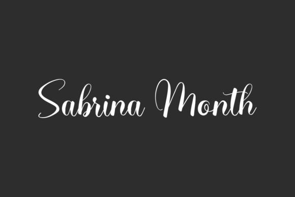 Sabrina Month: A Modern Calligraphy Font for Elegant Branding