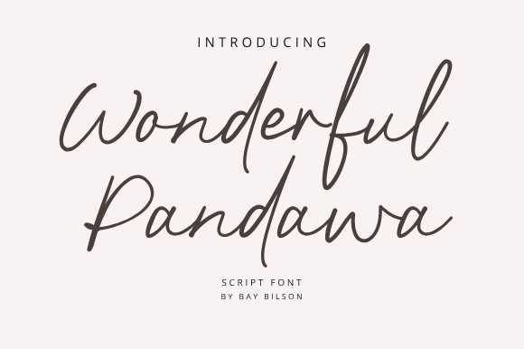 Wonderful Pandawa: A Script Font That Balances Elegance and Whimsy